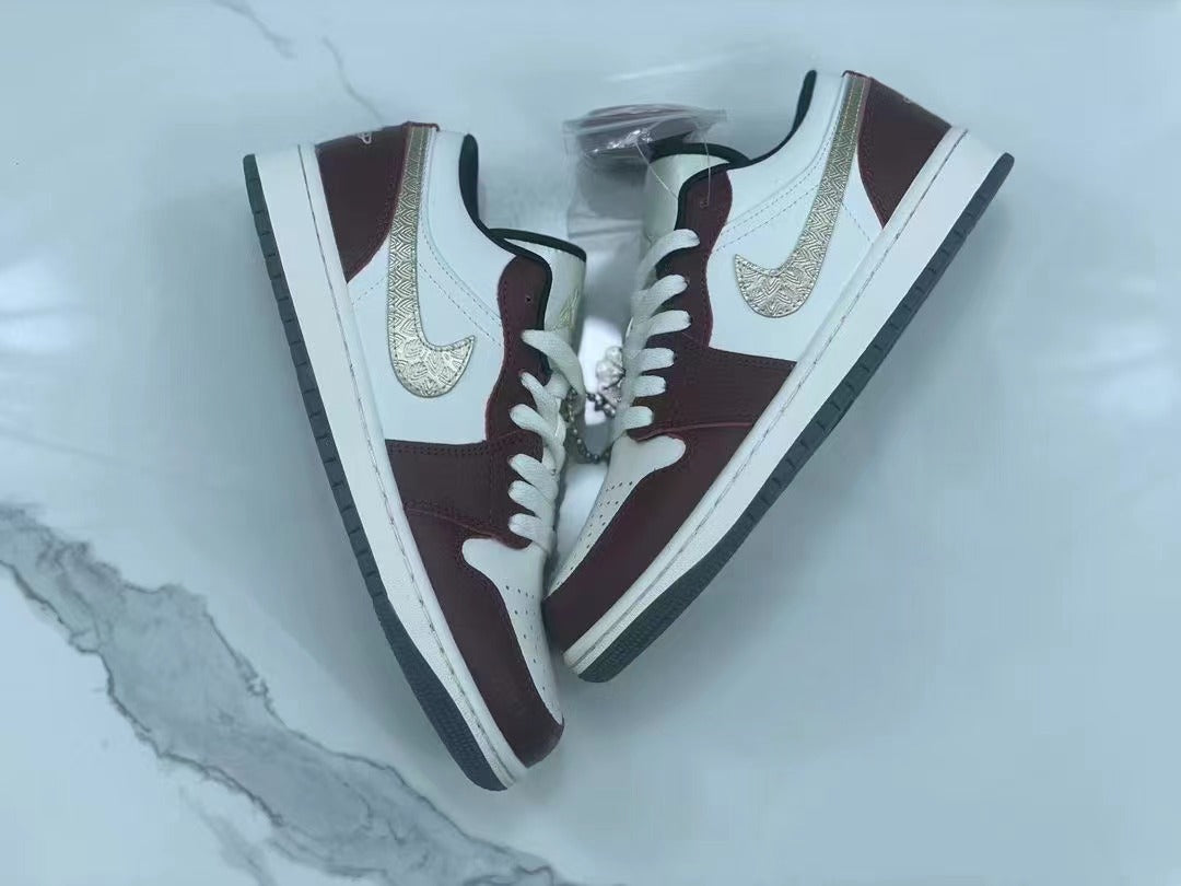 Low Top Sneakers, Brown White Colorway, Lace Up Design, Casual Gift for Sneaker Fans