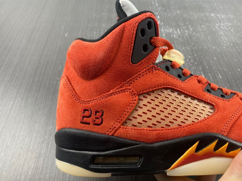 Sneakers, Orange Black Colorway, Lace Up Design, Casual Gift for Sneaker Fans