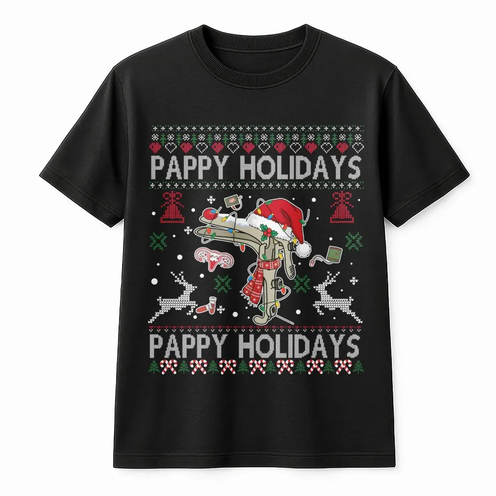 Humorous Speculum Christmas Shirt, Pappy Holidays OBGYN T-Shirt, Ugly Christmas Sweater OBGYN Tee, Medical Staff Holiday Nurs