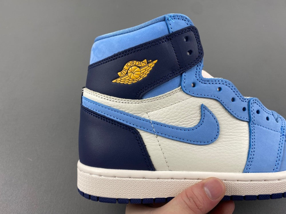 High Top Sneakers, White Blue Colorway, Lace Up Design, Casual Gift for Sneaker Fans
