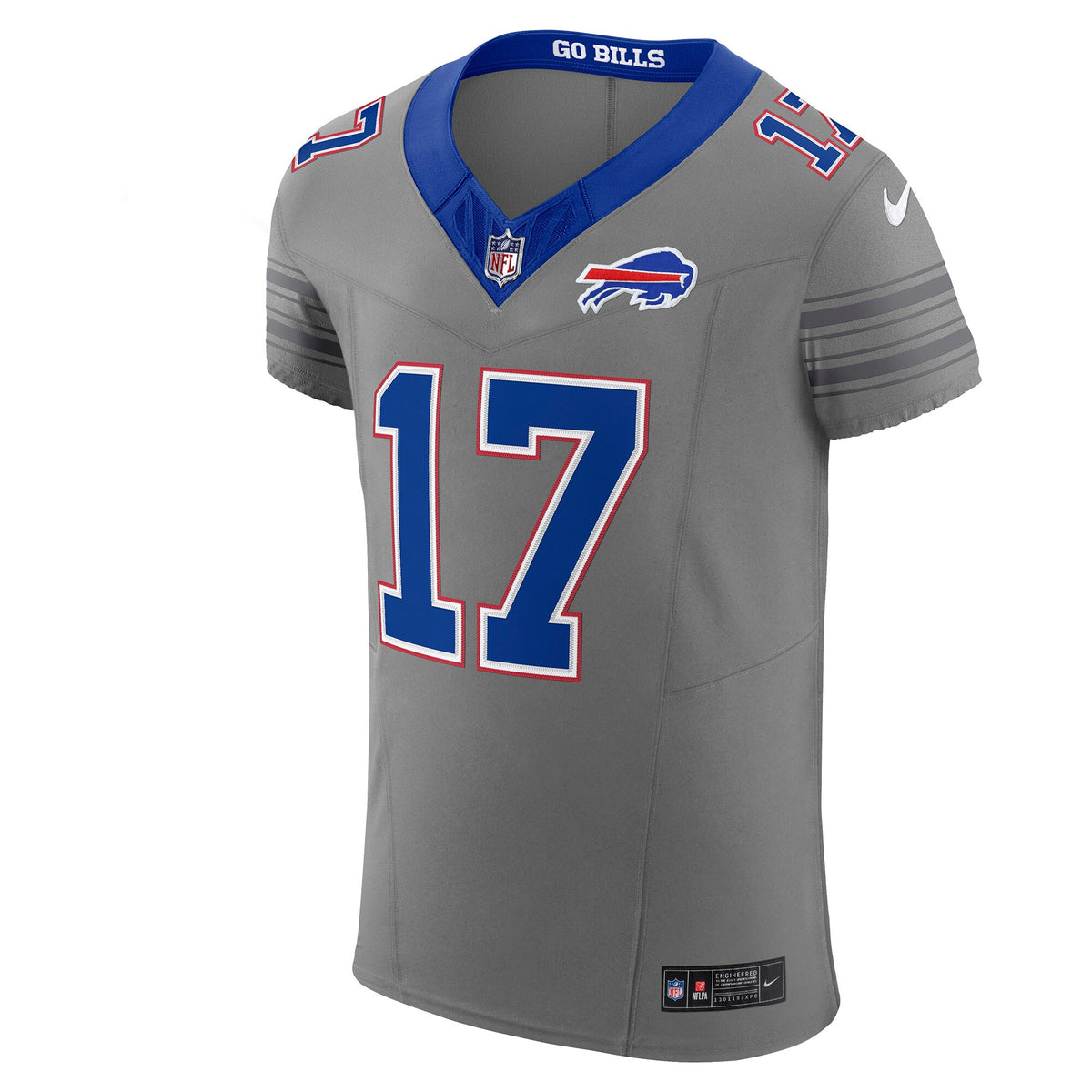Buffalo Bills Josh Allen Gray Nickel City Vapor F.U.S.E. Elite Jersey