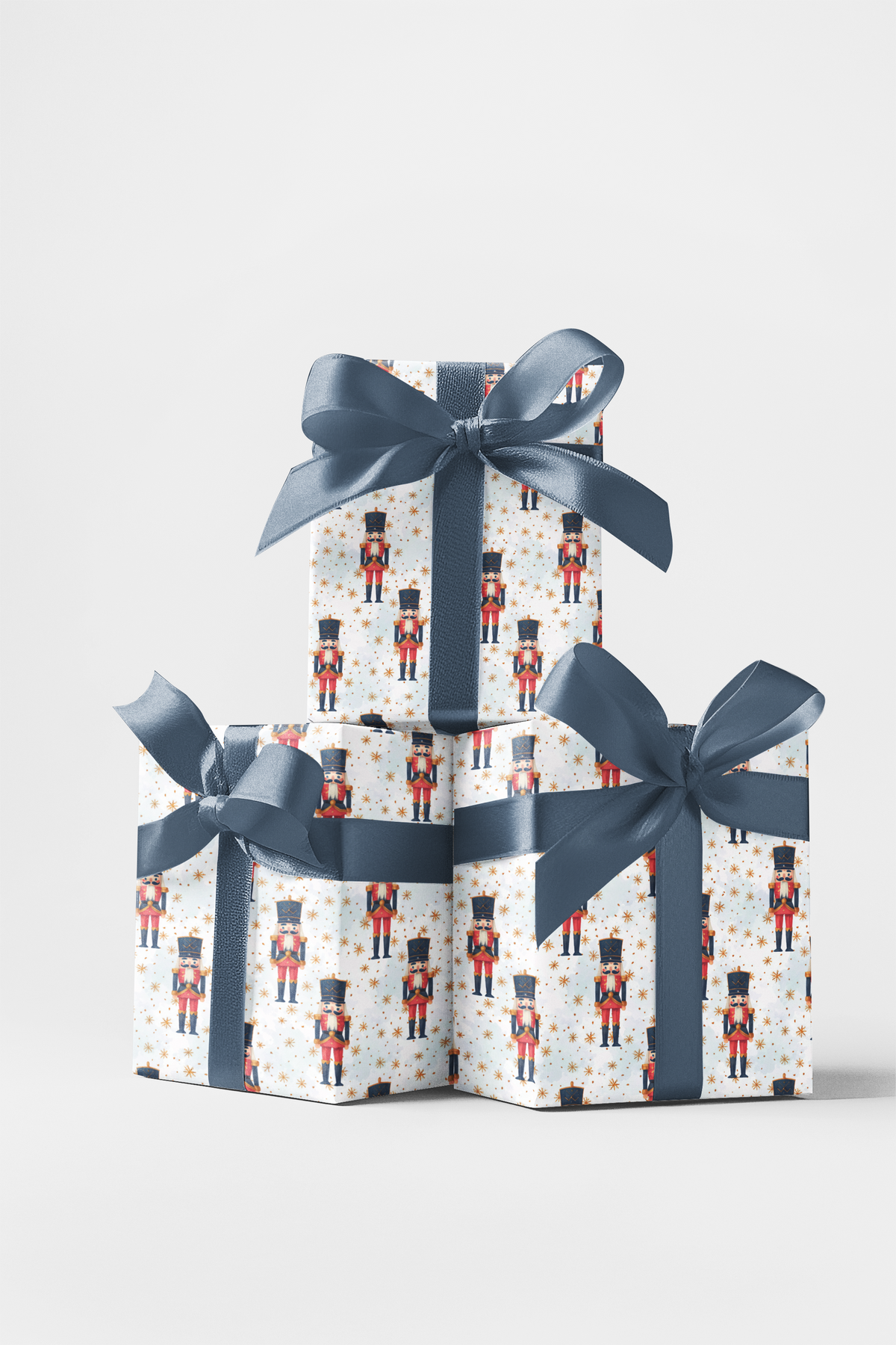 Traditional Holiday Toy Soldier Gift Wrap, Nutcracker Ballet Wrapping Paper, Midnight Blue Christmas Wrapping Paper, Xmas Gif