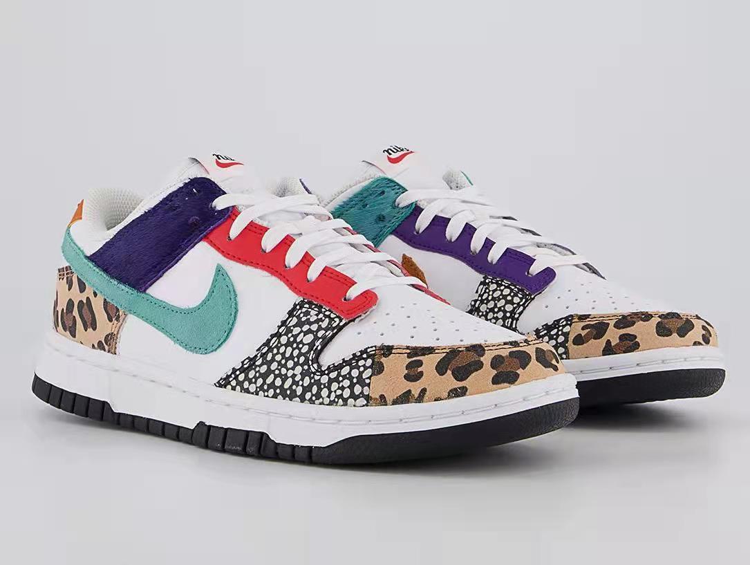 Low Top Sneakers, White Multicolor Colorway, Lace Up Design, Casual Gift for Sneaker Fans