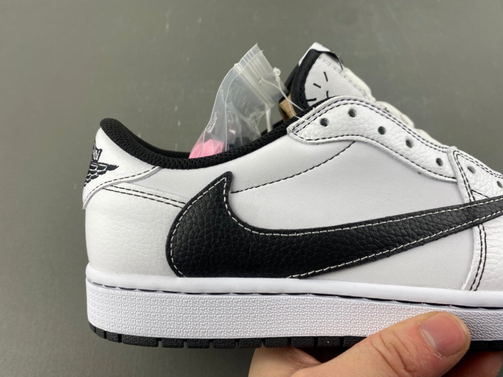 Low Top Sneakers, White Black Colorway, Leather Footwear, Reverse Hook Design, Lace Up Design, Casual Gift for Sneaker Fans