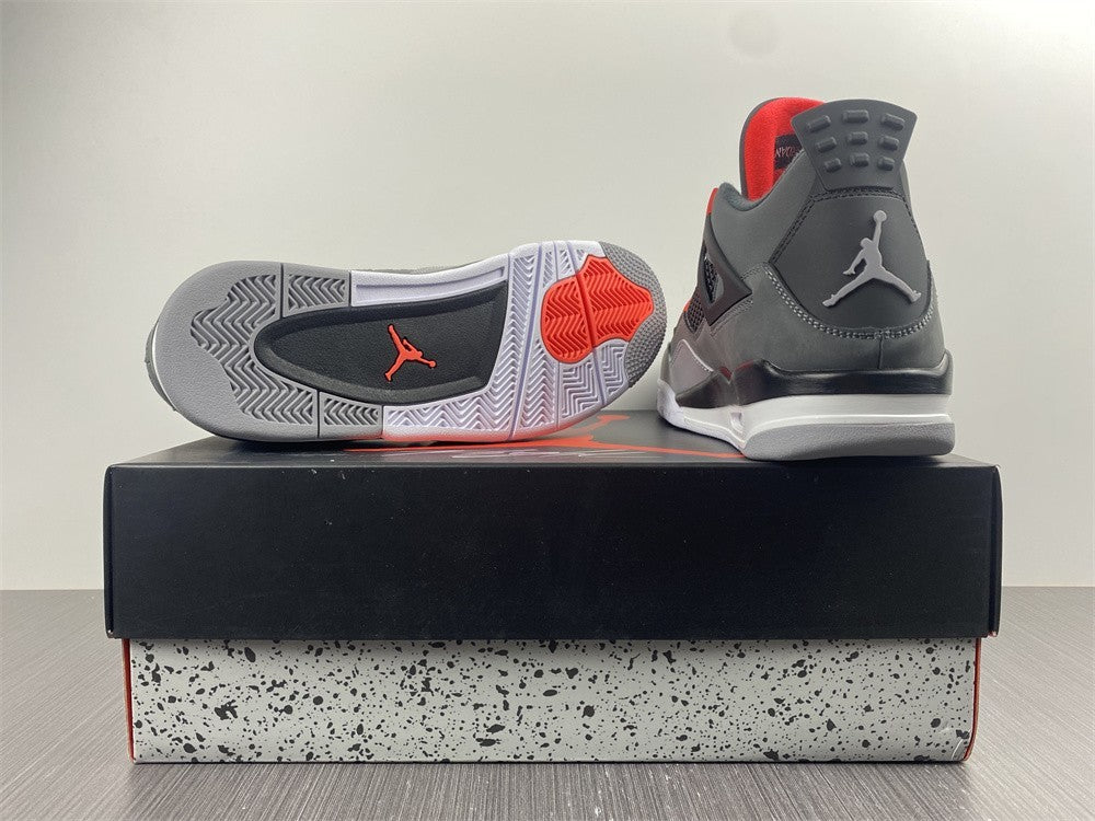 Sneakers, Carbon Gray Red Colorway, Lace Up Design, Casual Gift for Sneaker Fans