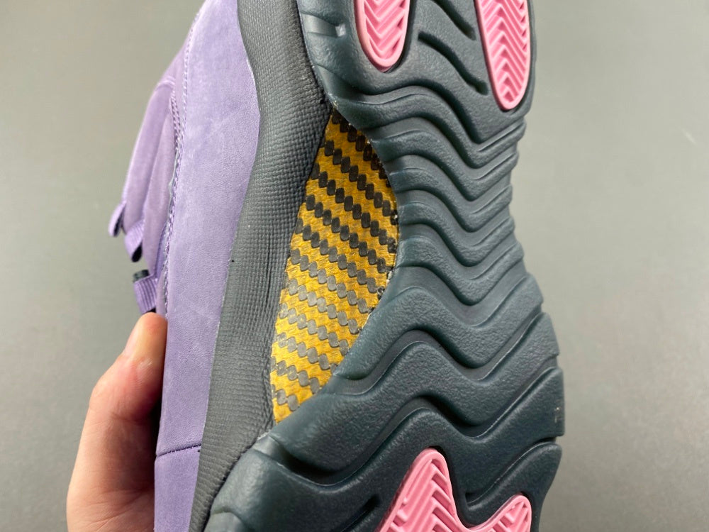 High Top Sneakers, Purple Black Colorway, Lace Up Design, Casual Gift for Sneaker Fans