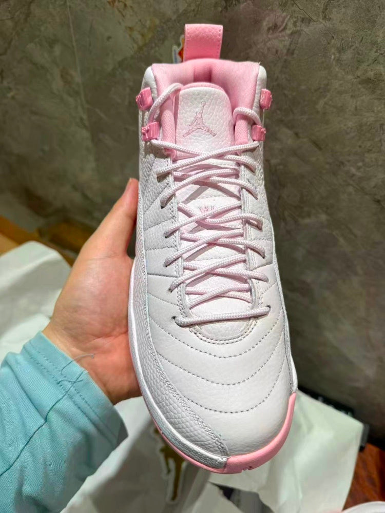 High Top Sneakers, White Pink Colorway, Lace Up Design, Casual Gift for Sneaker Fans