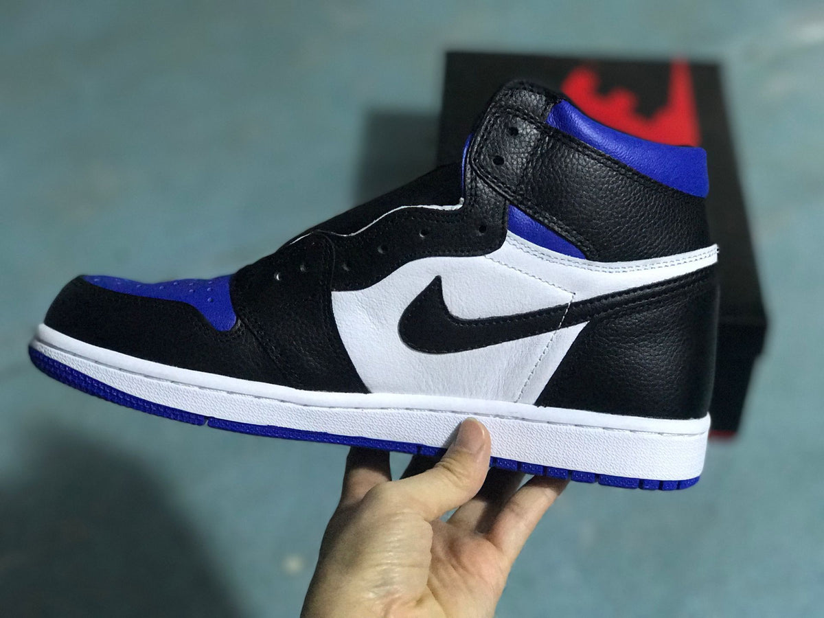 Sneakers, Black Blue White Colorway, Lace Up Design, Casual Gift for Sneaker Fans