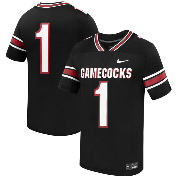 #1 South Carolina Gamecocks Alternate Replica Football Jersey - Black