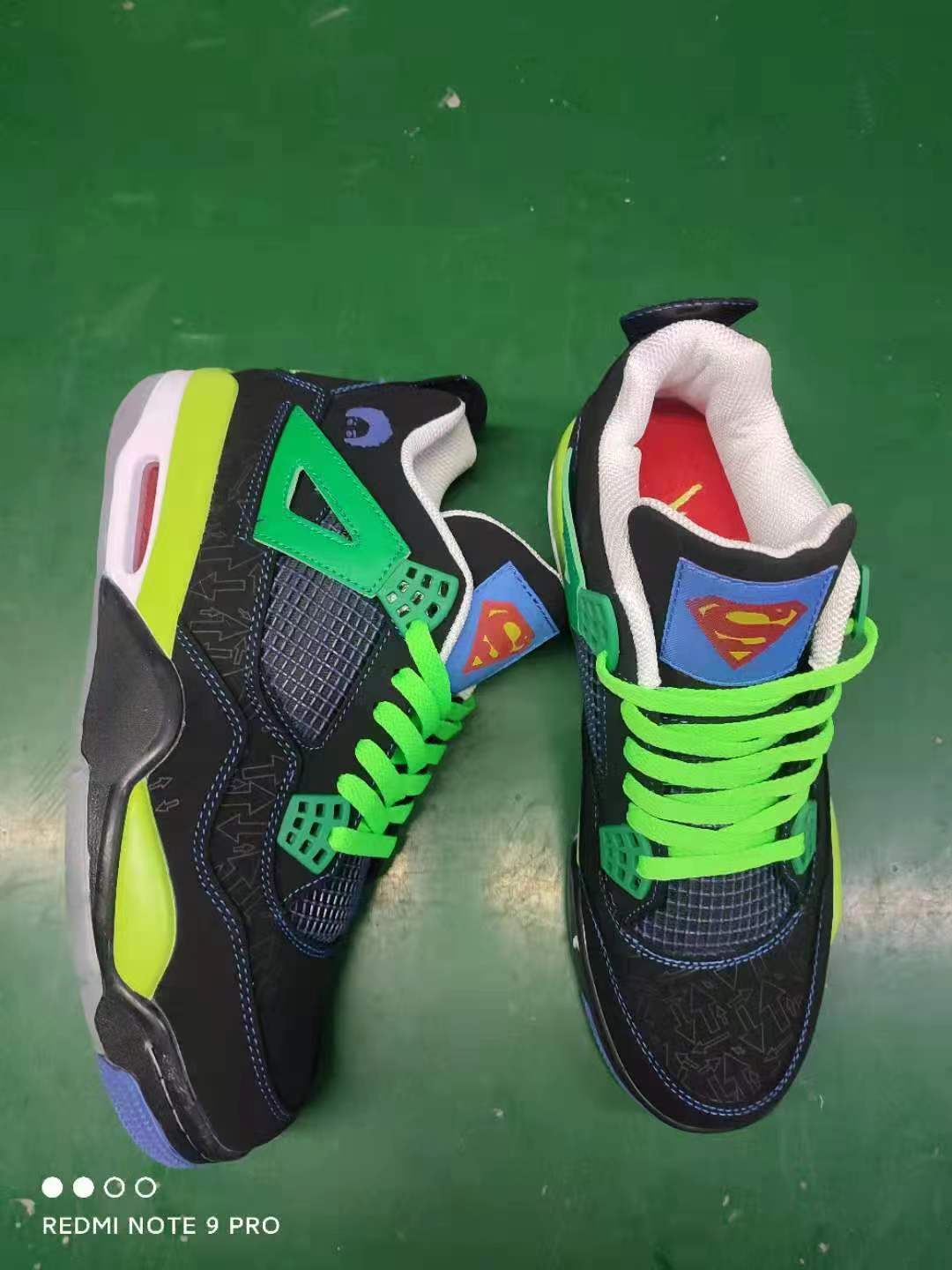 Sneakers, Black Green Colorway, Lace Up Design, Casual Gift for Sneaker Fans