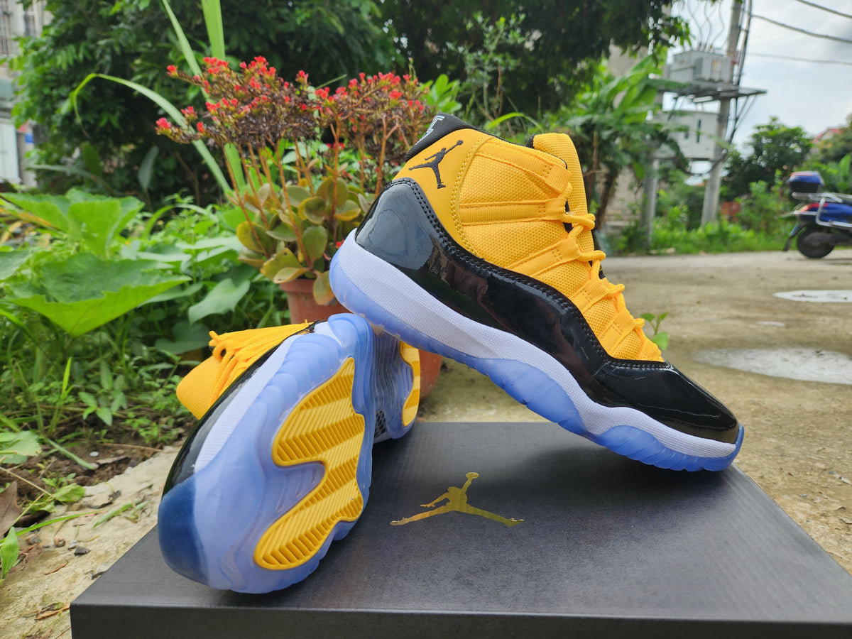 Sneakers, White Black Yellow Colorway, Lace Up Design, Casual Gift for Sneaker Fans