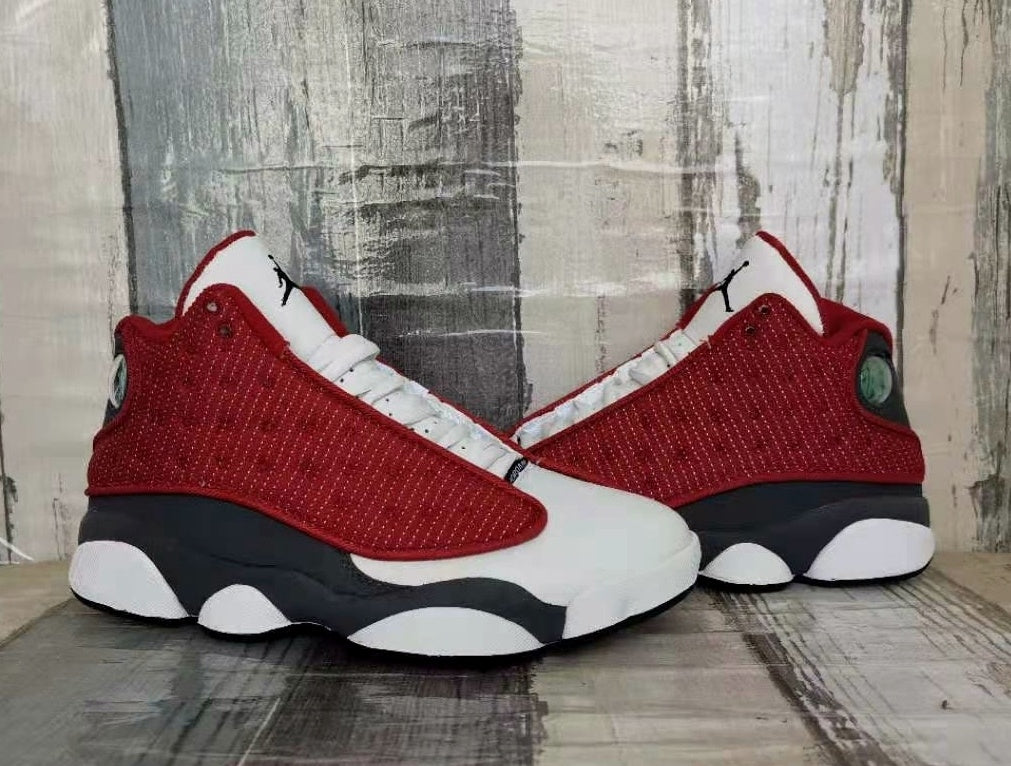 Sneakers, White Red Gray Colorway, Lace Up Design, Casual Gift for Sneaker Fans