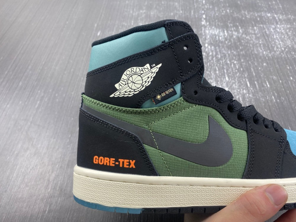 High Top Sneakers, Black Green Colorway, Lace Up Design, Casual Gift for Sneaker Fans