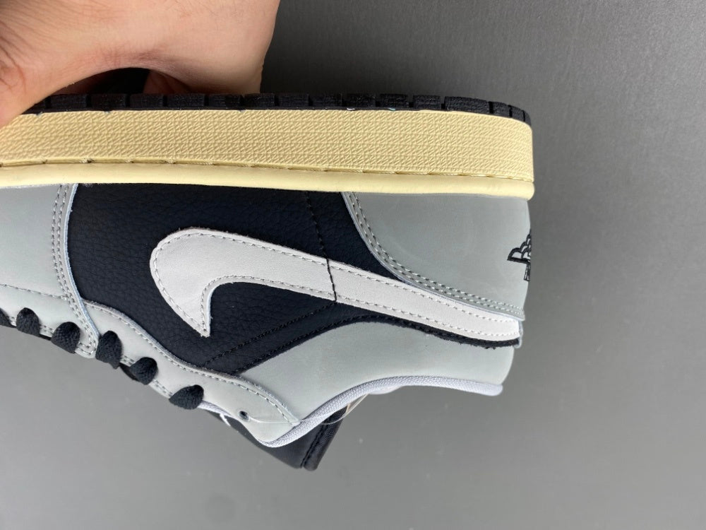 Low Top Sneakers, Off White Black Gray Colorway, Lace Up Design, Casual Gift for Sneaker Fans