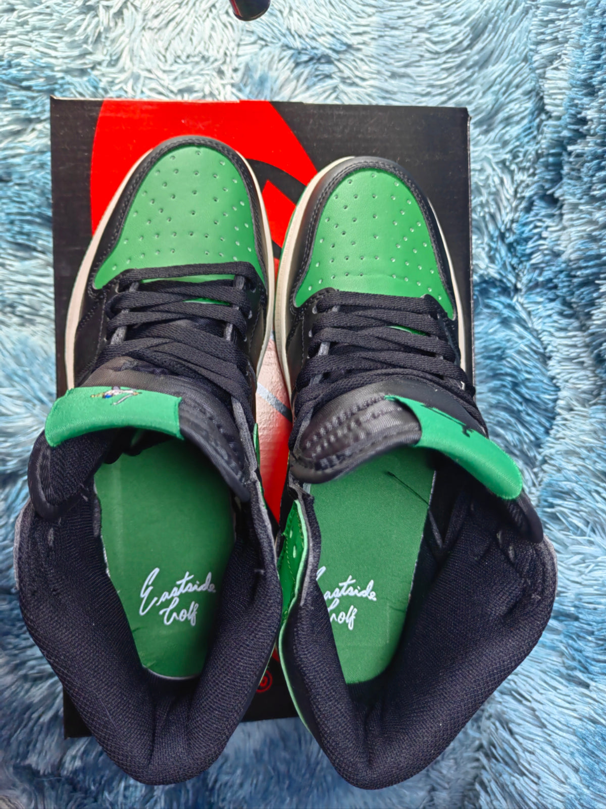 Golf Shoes, Black Green Colorway, Lace Up Design, Casual Gift for Shoe Lovers
