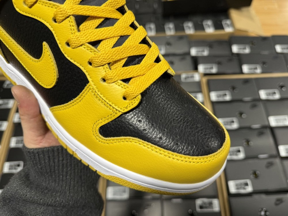 High Top Sneakers, Black Yellow Colorway, Lace Up Design, Casual Gift for Sneaker Fans