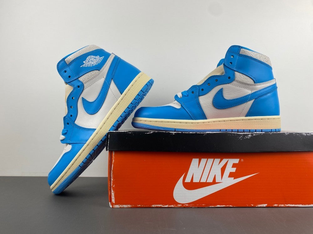 High Top Sneakers, Blue White Colorway, Lace Up Design, Casual Gift for Sneaker Fans