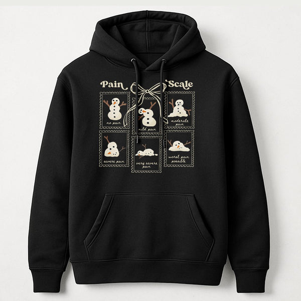 Medical Christmas Holiday Sweatshirt, Humorous Snowman Pain Scale Nurse Hoodie, RN Hospital Pullover, Healthcare Worker Xmas 