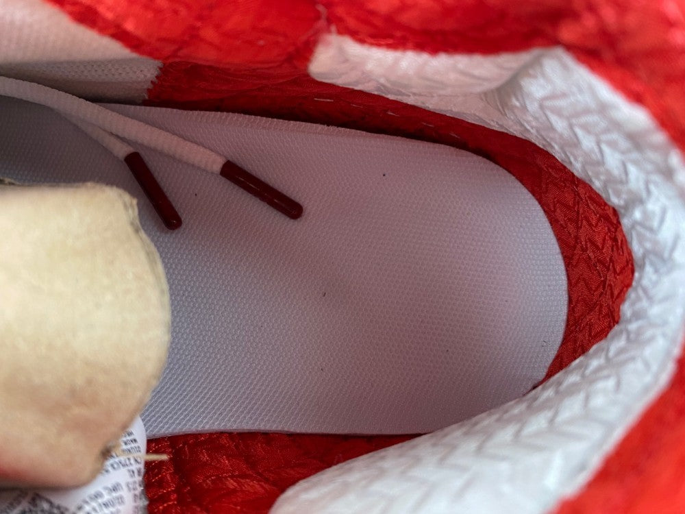 Low Top Sneakers, White Red Colorway, Lace Up Design, Casual Gift for Sneaker Fans