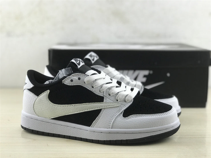 Low Top Sneakers, White Black Colorway, Reverse Hook Design, Lace Up Design, Casual Gift for Sneaker Fans