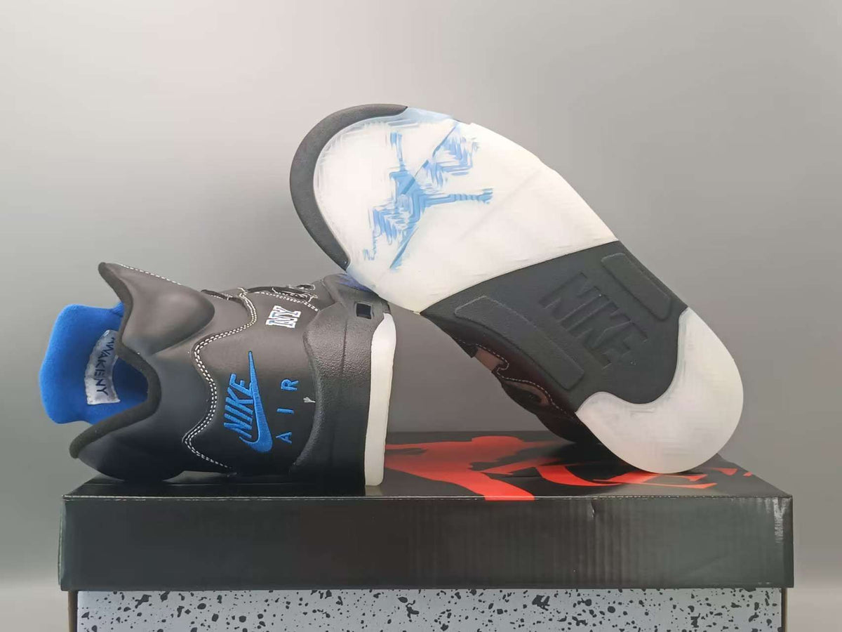 High Top Sneakers, Blue Colorway, Lace Up Design, Casual Gift for Sneaker Fans