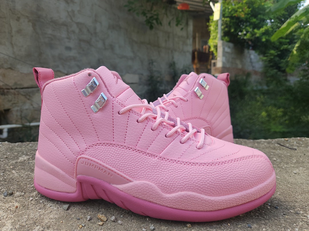 High Top Sneakers, Pink Colorway, Lace Up Design, Casual Gift for Sneaker Fans