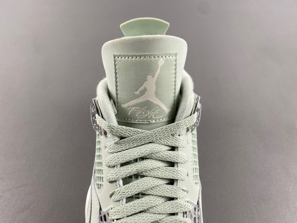 Low Top Sneakers, Green Silver Sail Colorway, Lace Up Design, Casual Gift for Sneaker Fans