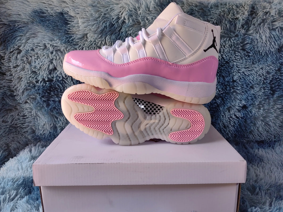 Low Top Sneakers, White Pink Colorway, Lace Up Design, Casual Gift for Sneaker Fans