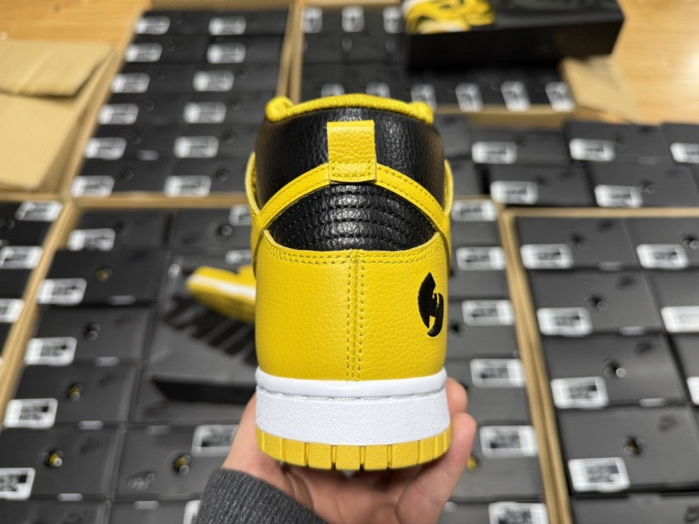 High Top Sneakers, Black Yellow Colorway, Lace Up Design, Casual Gift for Sneaker Fans