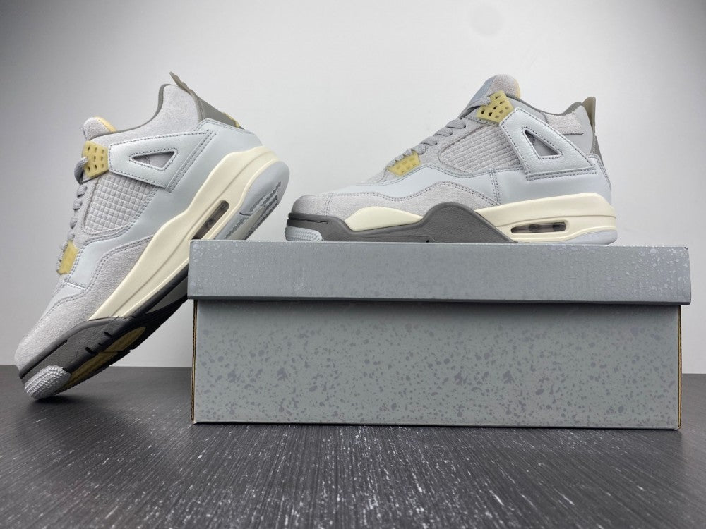 Low Top Sneakers, White Gray Yellow Colorway, Lace Up Design, Casual Gift for Sneaker Fans