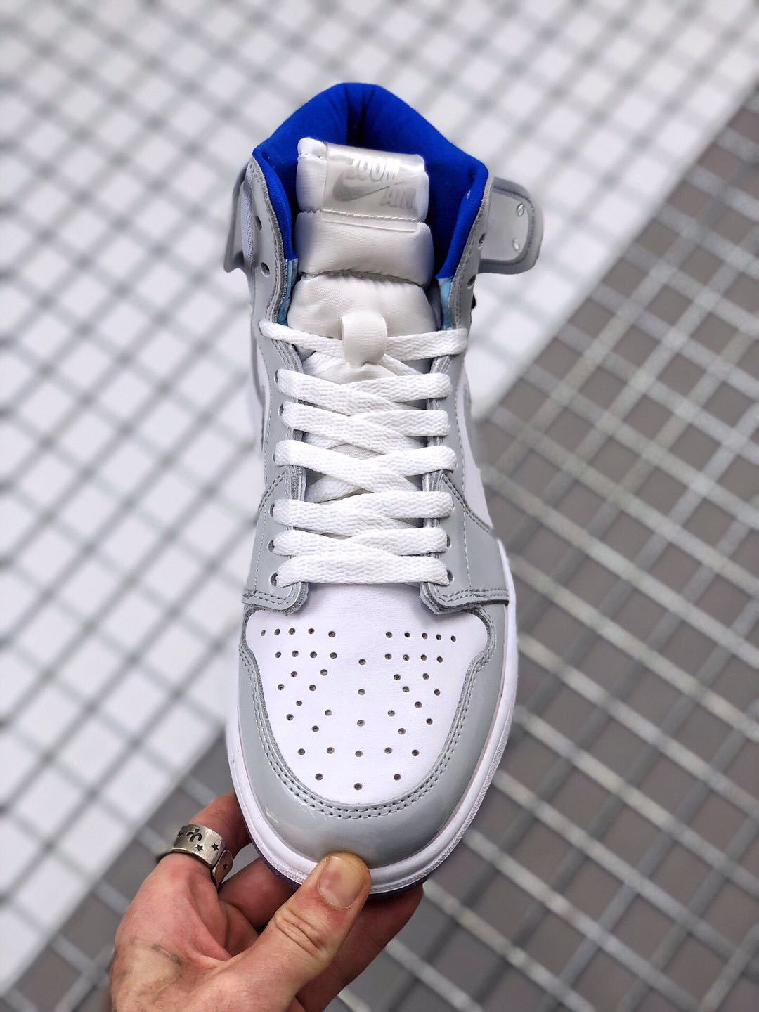 High Top Sneakers, Blue Colorway, Lace Up Design, Casual Gift for Sneaker Fans