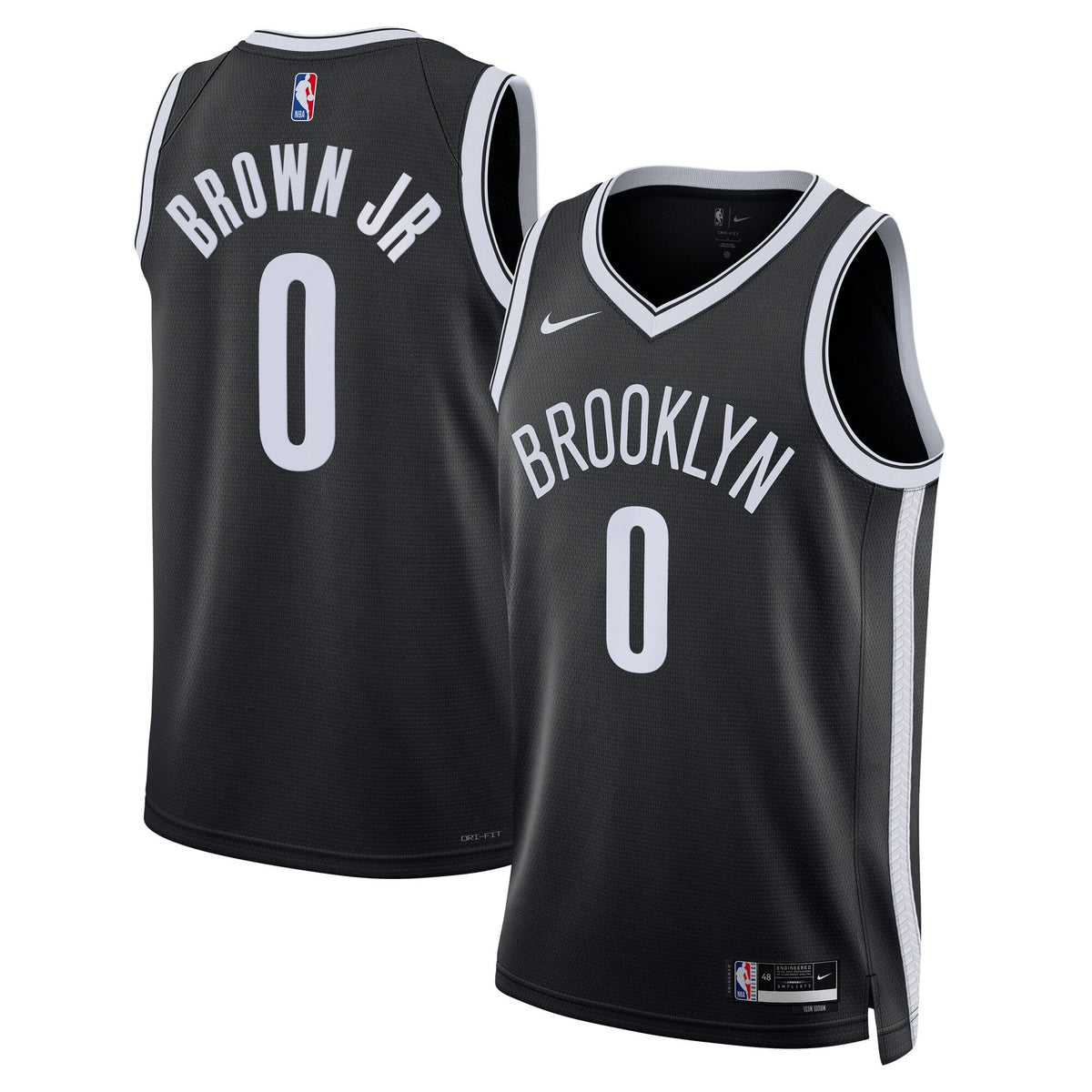 Brooklyn Nets Icon Swingman Jersey - Black - Mikel Brown Jr.