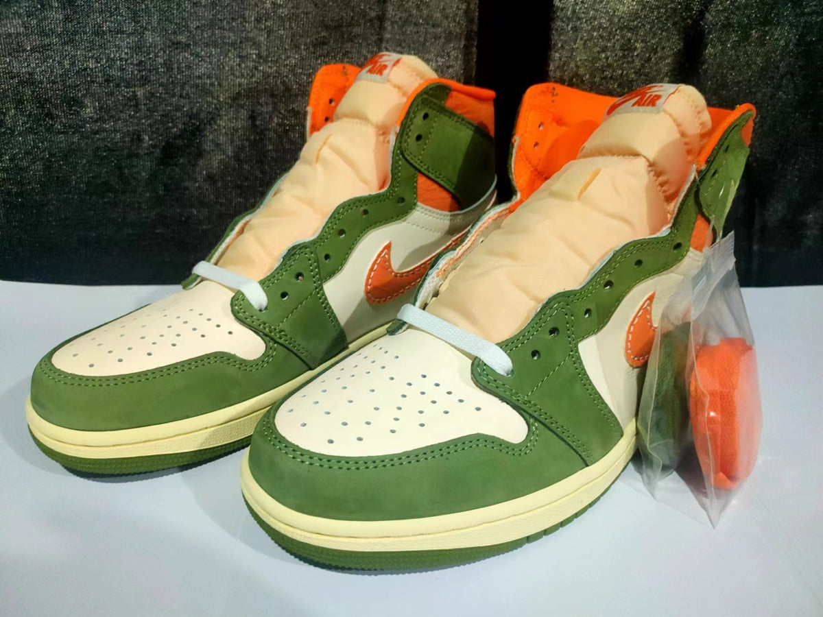 High Top Sneakers, Off White Green Colorway, Lace Up Design, Casual Gift for Sneaker Fans