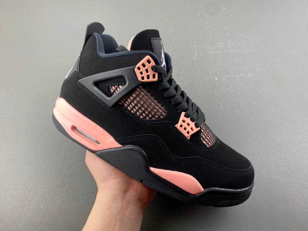 Mid Top Sneakers, Black Pink Colorway, Lace Up Design, Casual Gift for Sneaker Fans