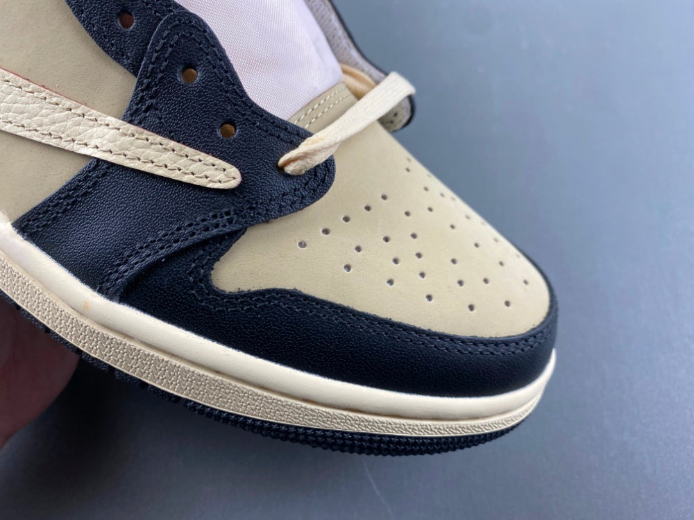 Low Top Sneakers, Khaki Black Colorway, Leather Footwear, Reverse Hook Design, Lace Up Design, Casual Gift for Sneaker Fans