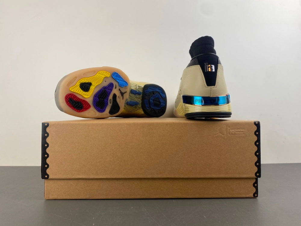 Retro Low Top Shoes, Blue Black Yellow Gray Colorway, Lace Up Design, Casual Gift for Shoe Lovers