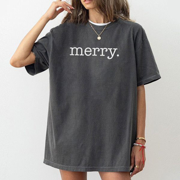 Minimalist Holiday Graphic Shirt, Merry Christmas T-Shirt, Festive Xmas Tee, Adorable Winter Holiday Shirt, Christmas Present