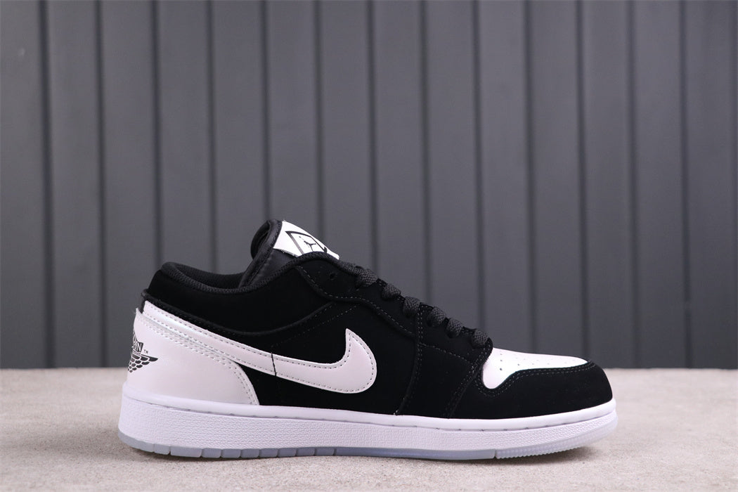 Low Top Sneakers, White Black Colorway, Lace Up Design, Casual Gift for Sneaker Fans