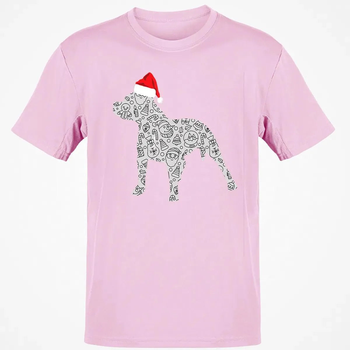 Festive Dog Lover Holiday Shirt, Pitbull Santa Hat Christmas T-Shirt, Adorable Xmas Pittie Graphic Tee, Winter Merry Christma