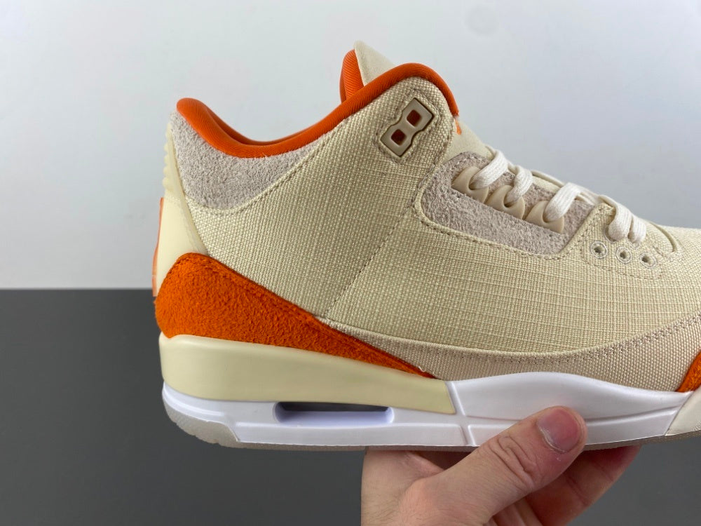 Retro Low Top Sneakers, Beige Orange Colorway, Leather Footwear, Lace Up Design, Casual Gift for Sneaker Fans