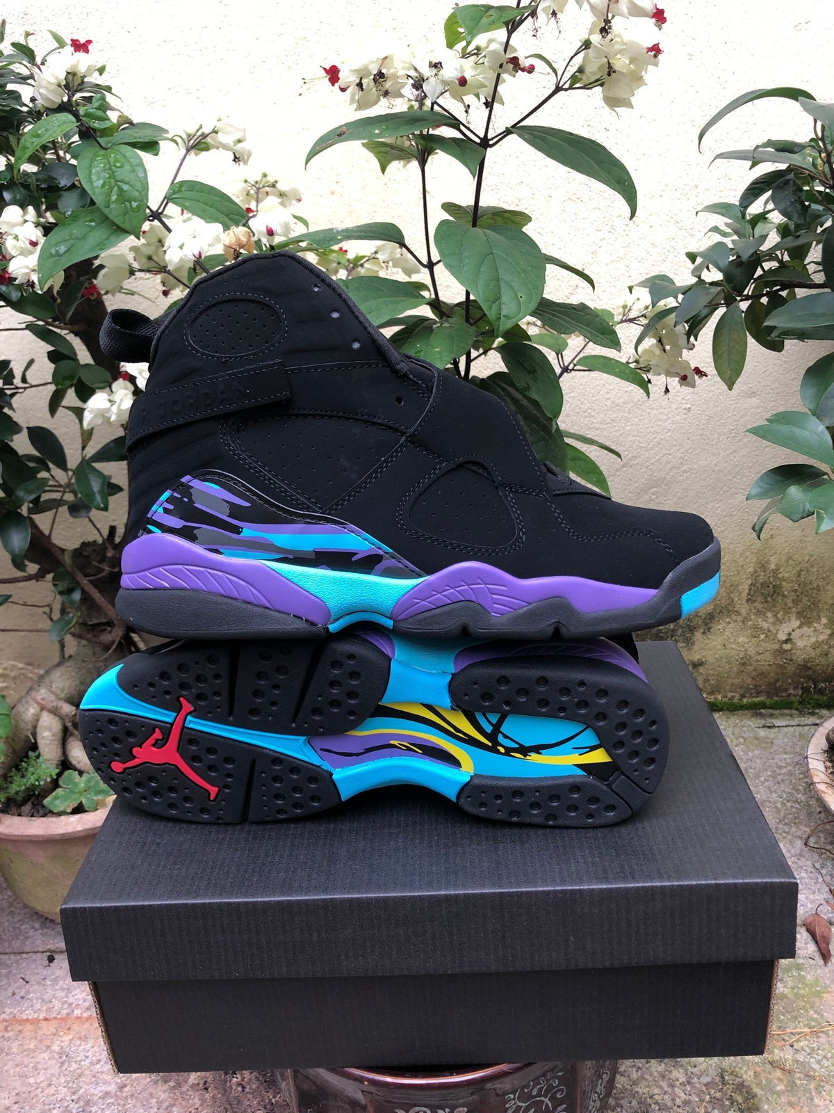 Sneakers, Black Teal Purple Colorway, Lace Up Design, Casual Gift for Sneaker Fans