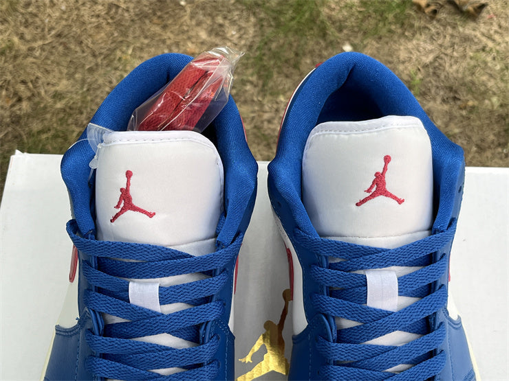 Low Top Sneakers, Blue Colorway, Lace Up Design, Casual Gift for Sneaker Fans