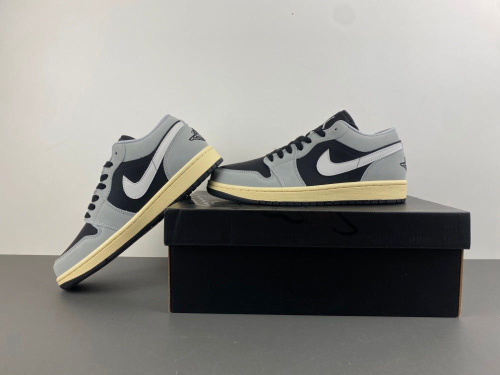 Low Top Sneakers, Off White Black Gray Colorway, Lace Up Design, Casual Gift for Sneaker Fans