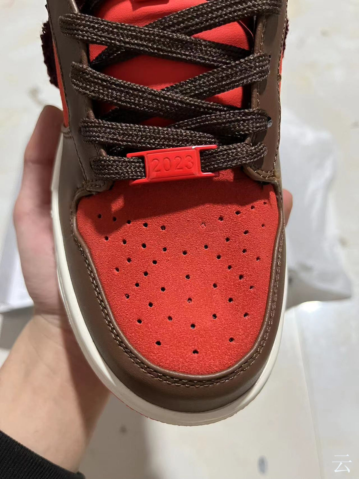 Low Top Sneakers, Orange Brown Colorway, Lace Up Design, Casual Gift for Sneaker Fans