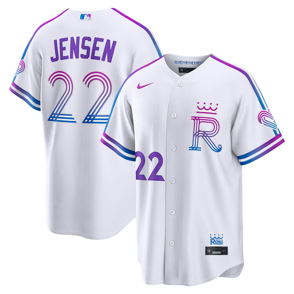 Kansas City Royals Carter Jensen White 2026 City Connect Stadium Jersey