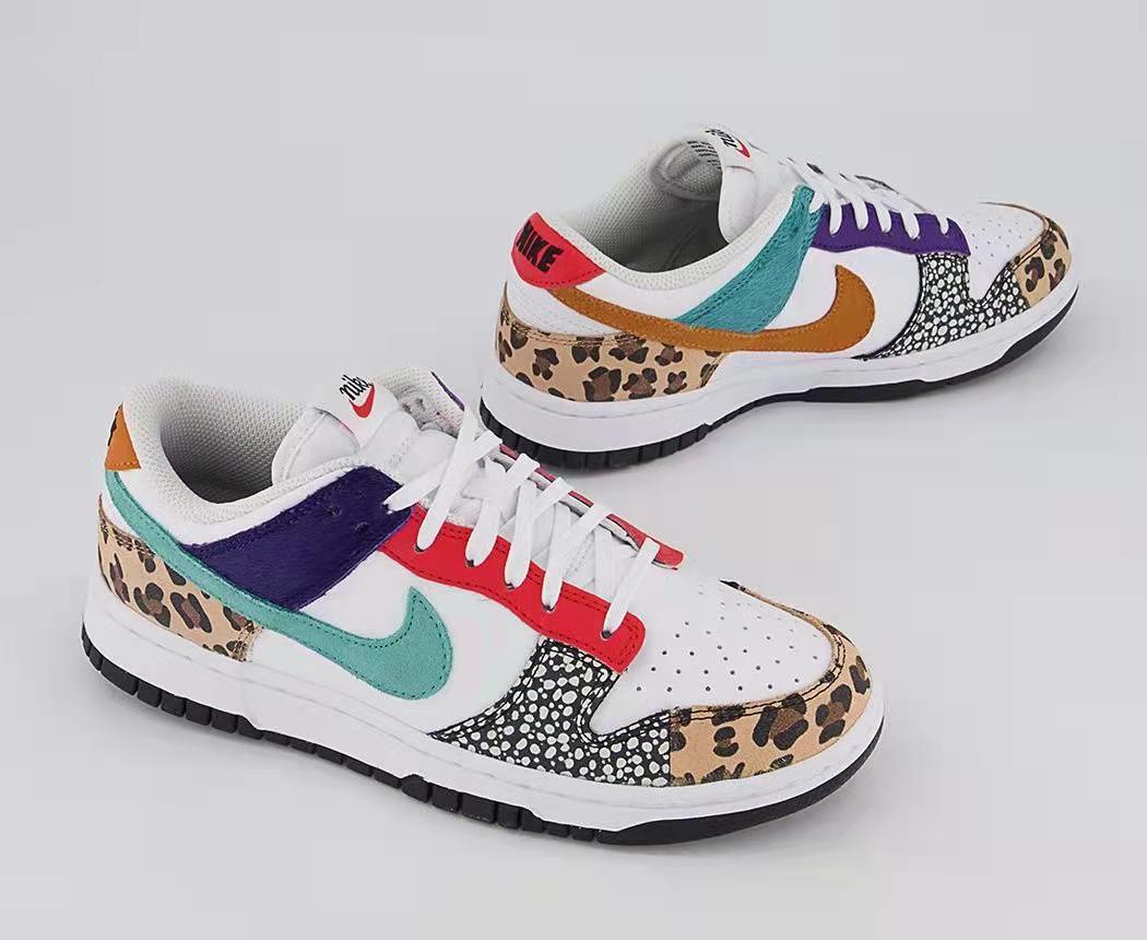 Low Top Sneakers, White Multicolor Colorway, Lace Up Design, Casual Gift for Sneaker Fans