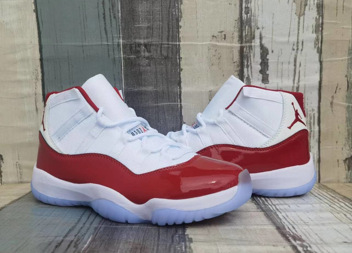 Sneakers, White Red Colorway, Lace Up Design, Casual Gift for Sneaker Fans