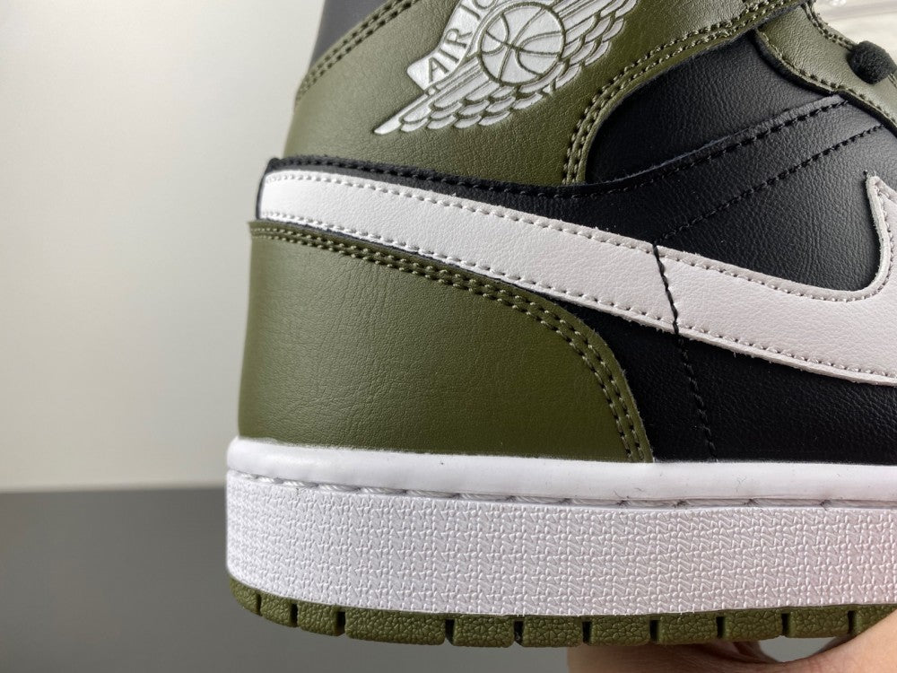 Mid Top Sneakers, Green Black Colorway, Lace Up Design, Casual Gift for Sneaker Fans