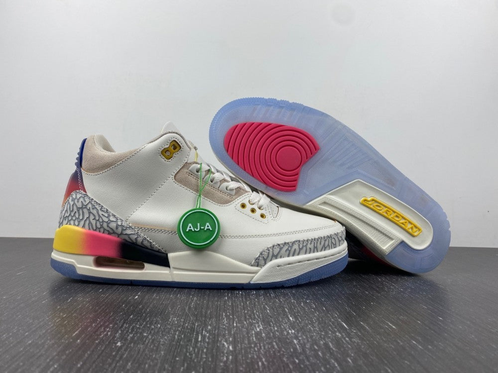 Low Top Sneakers, Blue White Yellow Colorway, Gradient Colorway, Lace Up Design, Casual Gift for Sneaker Fans