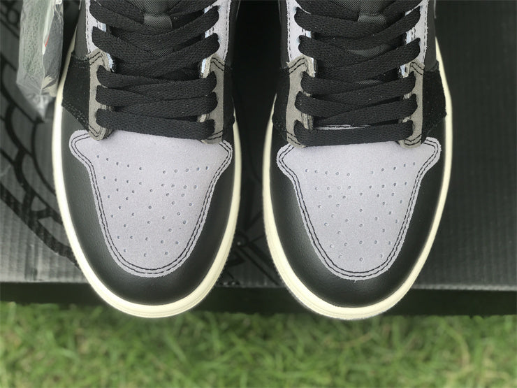 Mid Top Sneakers, Black Gray Colorway, Lace Up Design, Casual Gift for Sneaker Fans